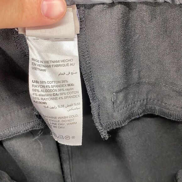 Chico's Pants Women 0.5R Sz 6 Black Pleated Straight High Rise - Picture 9 of 10